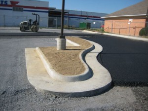 curb and gutter.