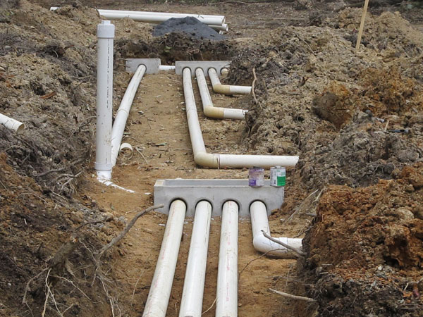 Septic system instal
