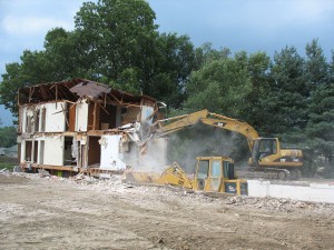 Final stage of demolition