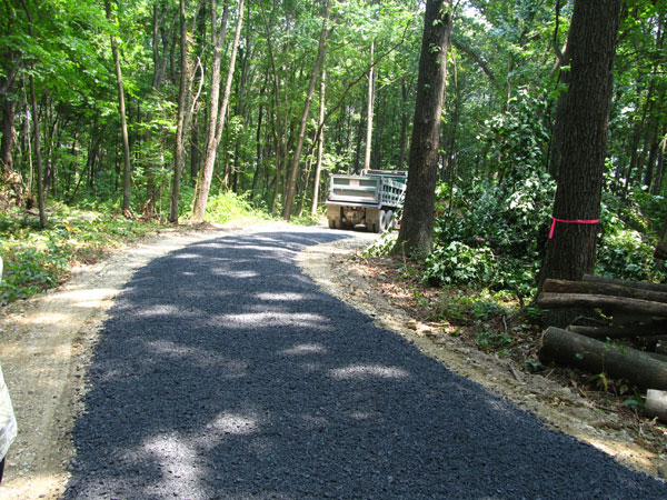Completed driveway
