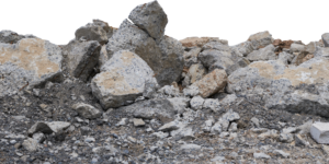 Pile of stone.